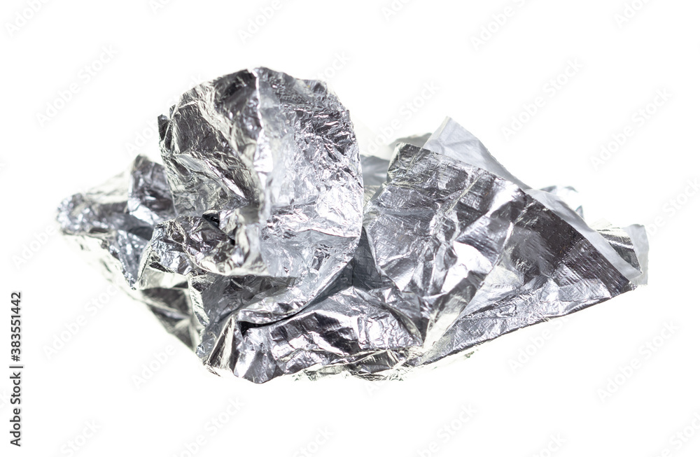 Crumpled foil isolated on a white Crumpled foil isolated on a white