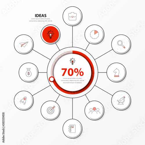 Infographic design template. Creative concept with 12 steps