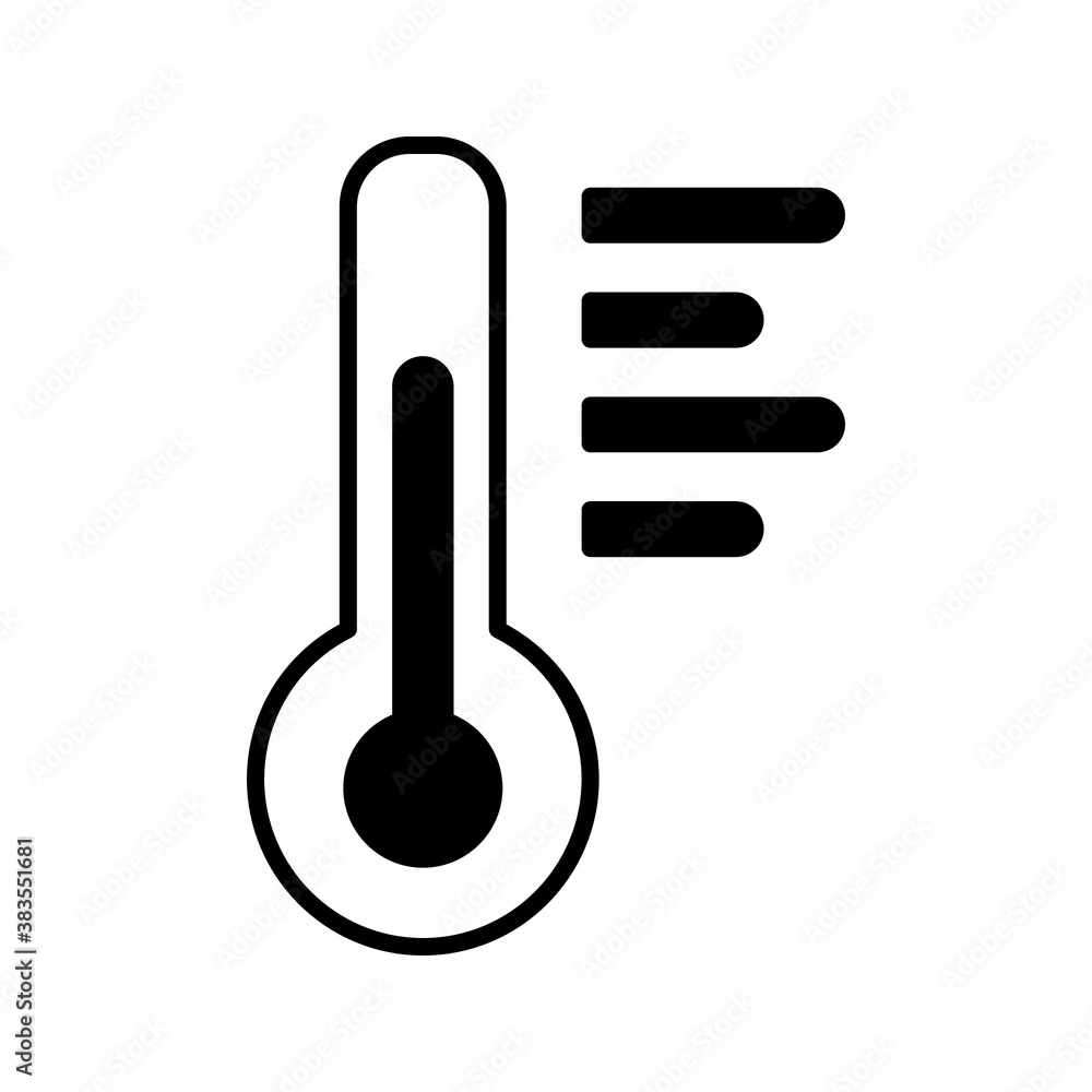 Termometer simple icon vector design on white background Termometer simple icon vector design on white background