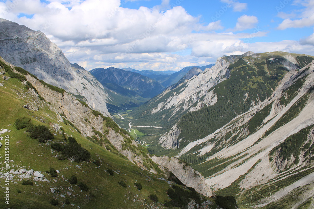 A typical mountain view in the Austrian Alps in summer