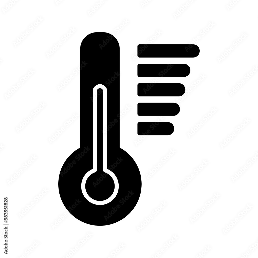 Termometer simple icon vector design on white background Termometer simple icon vector design on white background