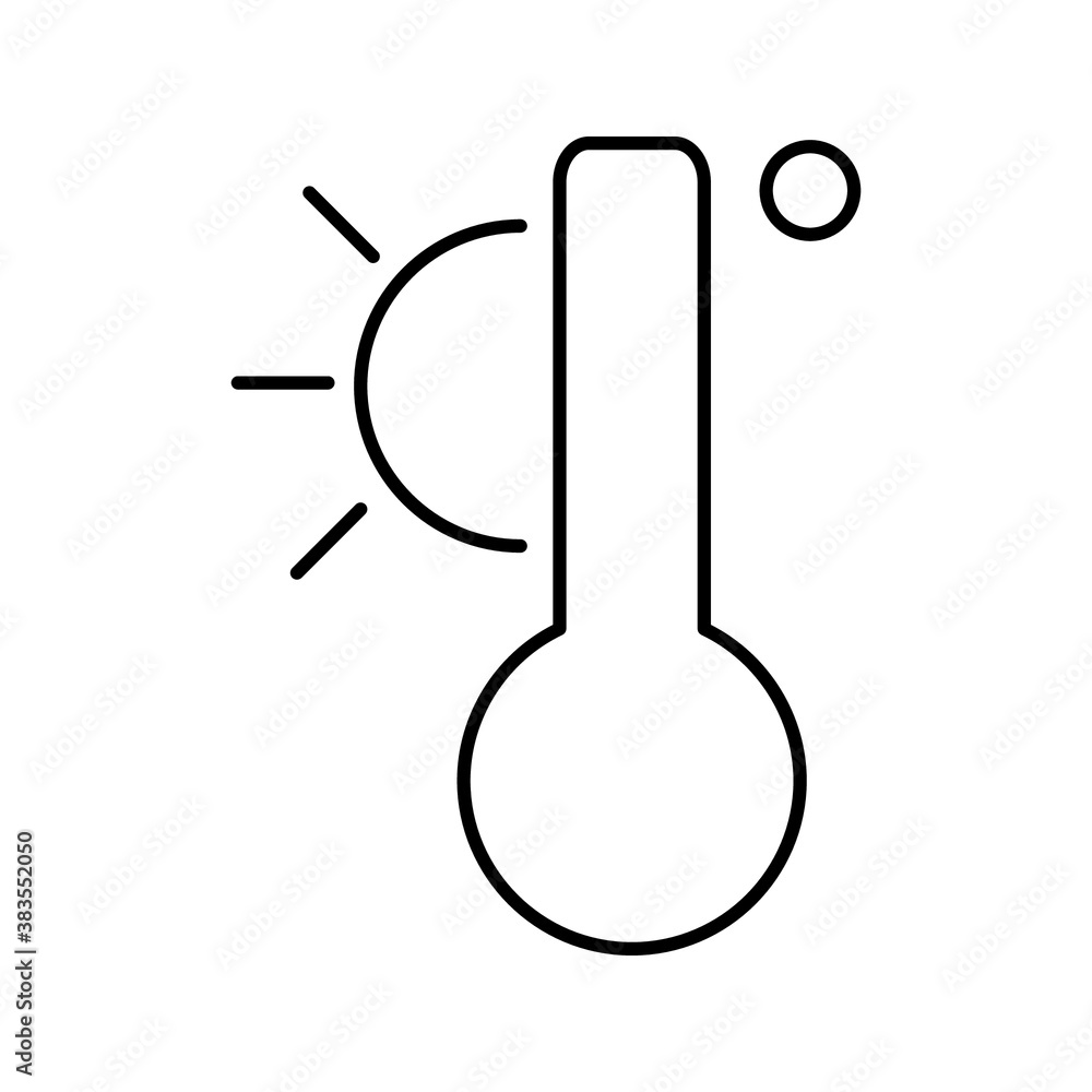 Termometer simple icon vector design on white background