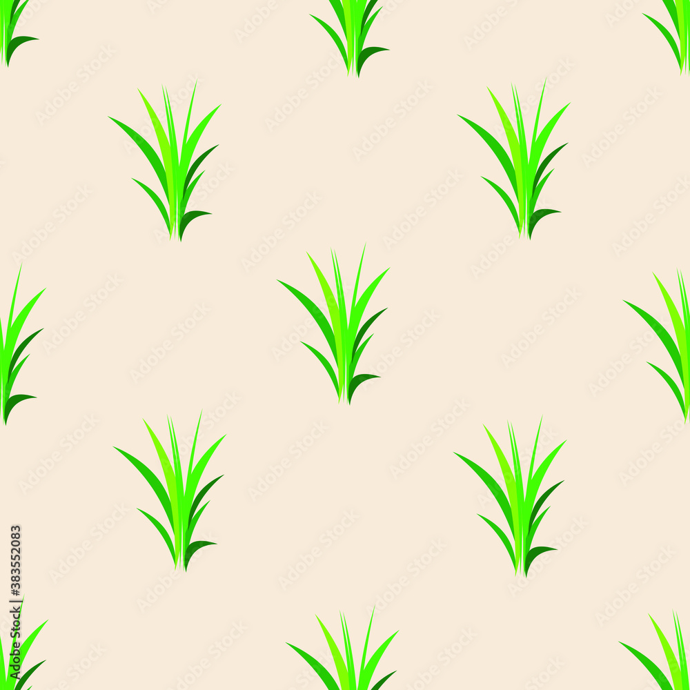Seamless pattern with green leaves. Can be used for fabric, print, wallpaper, gift wrapping, wrapping paper and more. 