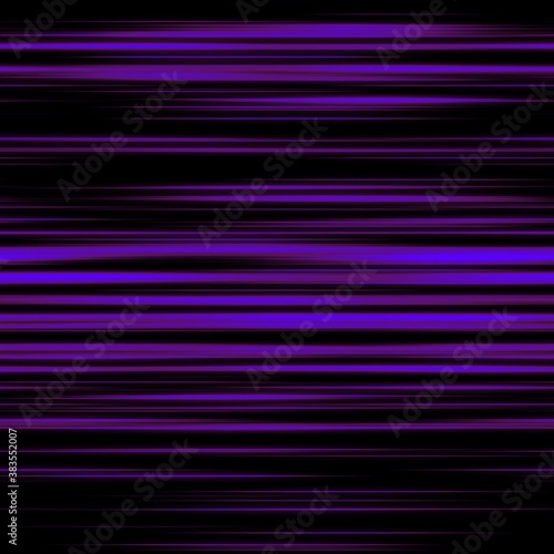 Seamless light trail pattern on black background. High quality illustration. Futuristic speed of light surreal glowing streaks. Blurred abstract highway traffic for background or wallpaper.