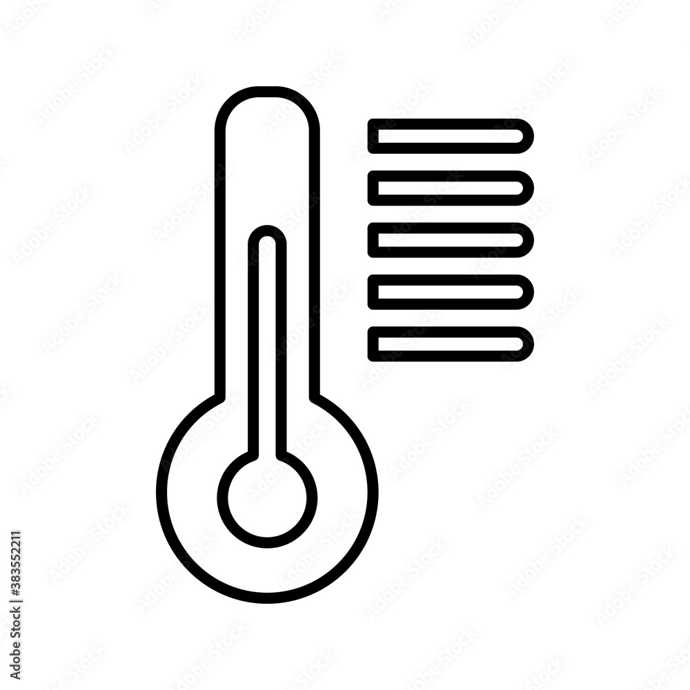 Termometer simple icon vector design on white background Termometer simple icon vector design on white background