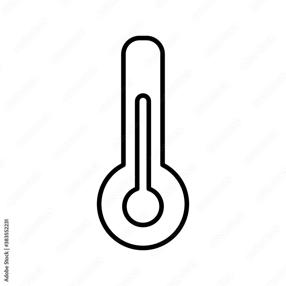 Termometer simple icon vector design on white background Termometer simple icon vector design on white background