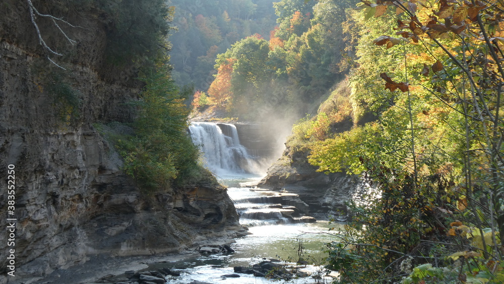 lower waterfall in park lower waterfall in park