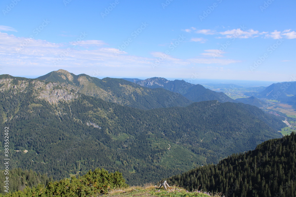 An alpine view across the European central mountains