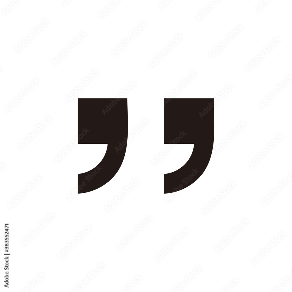 Quote icon. Quote sign icon. Quotation mark symbol. Quote icon. Quote sign icon. Quotation mark symbol.