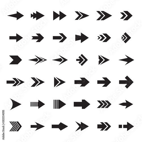 Arrow icon collection. Arrow vector set design.