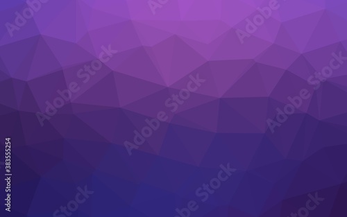 Dark Purple vector polygonal background.