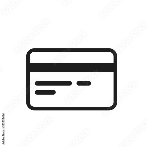 Credit card vector icon simple flat convenient money spending concept isolated on white background © anuwat