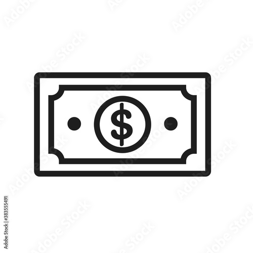 Money icon simple design Isolated on white background.