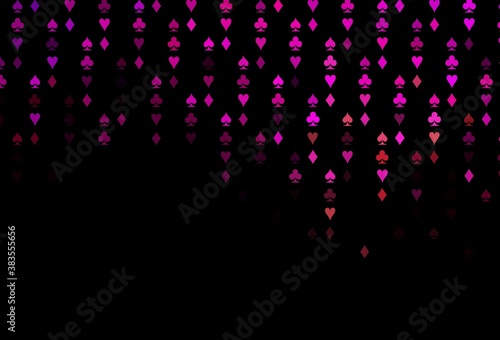 Dark Pink, Yellow vector pattern with symbol of cards. © Dmitry