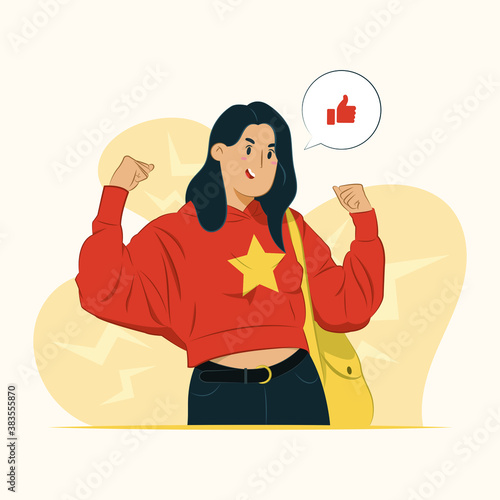 Enthusiastic concept illustration