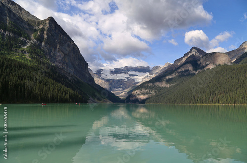 The Beautiful Landscape of the Lake Louise and its surrounding