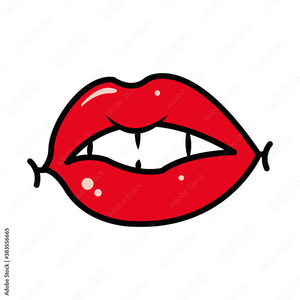 pop art mouth icon, line and fill style pop art mouth icon, line and fill style