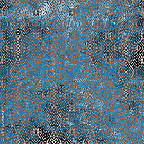 Geometric texture pattern with watercolor effect © Graphics & textile