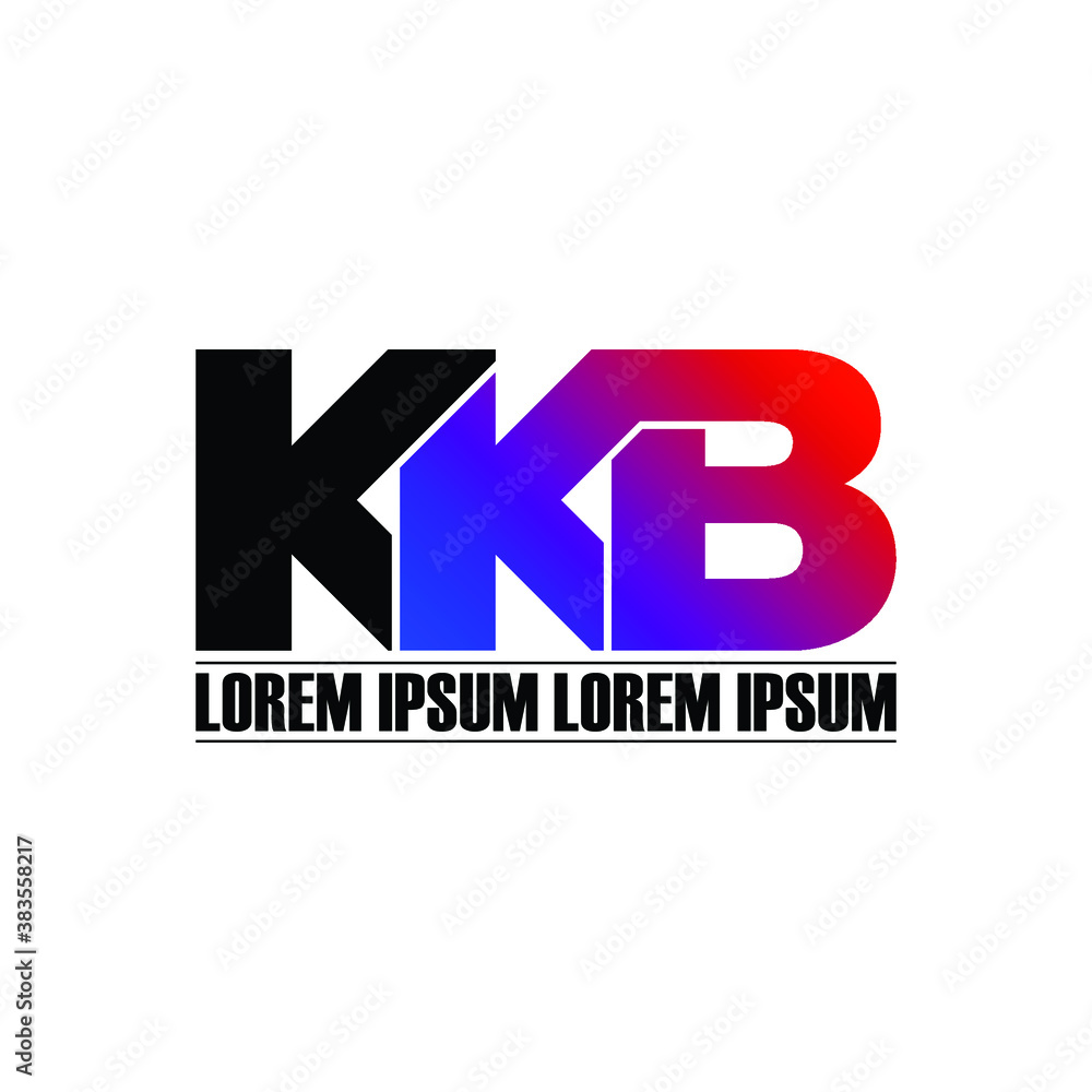 Fototapeta premium KKB letter monogram logo design vector