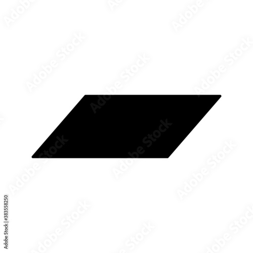 parallelogram shape illustration vector graphic. basic shape perfect for preschool learning for children and good for mathematics