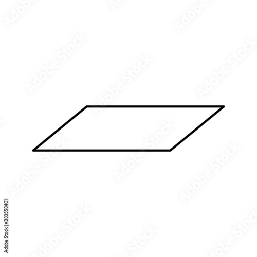 parallelogram shape illustration vector graphic. basic shape perfect for preschool learning for children and good for mathematics photo