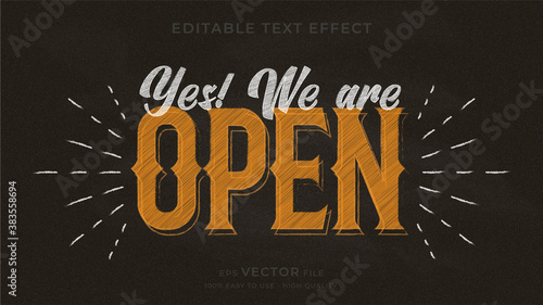 Sign typography chalkboard premium editable text effect