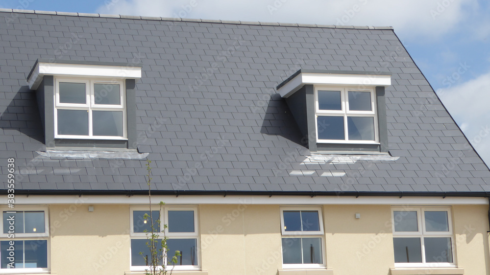 Roof windows casting shadows