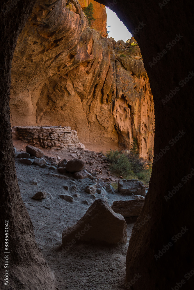 Framed View of Alcove House Kiva, Bandelier National Monument, New Mexico ,USA