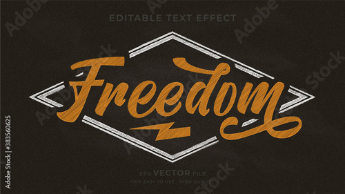 Motorcycle typography chalkboard premium editable text effect