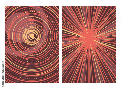 Abstract vintage color sun ...