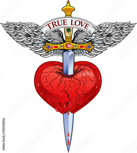Heart with Wing and Dagger