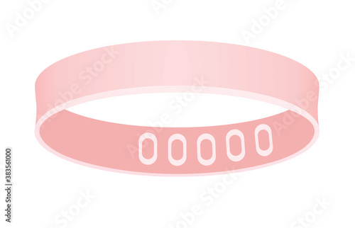 Pink  bracelet blank. vector illustration