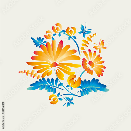 Ukraine traditional folk fl...