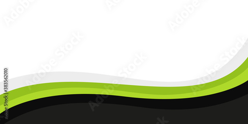 Abstract green black grey wavy background . vector illustration eps10