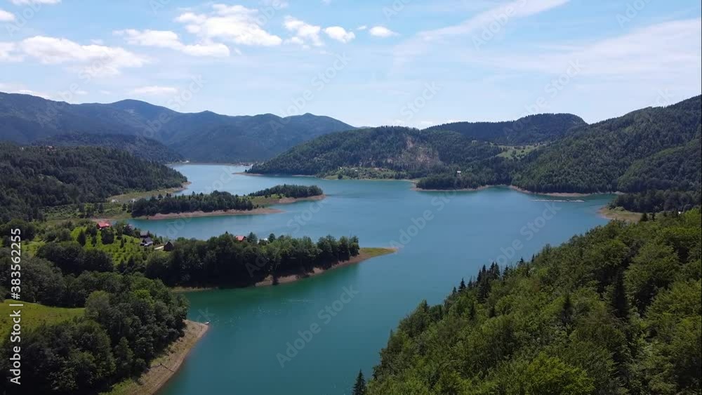 View at Zaovine lake from Tara mountain in Serbia. View at Zaovine lake from Tara mountain in Serbia.