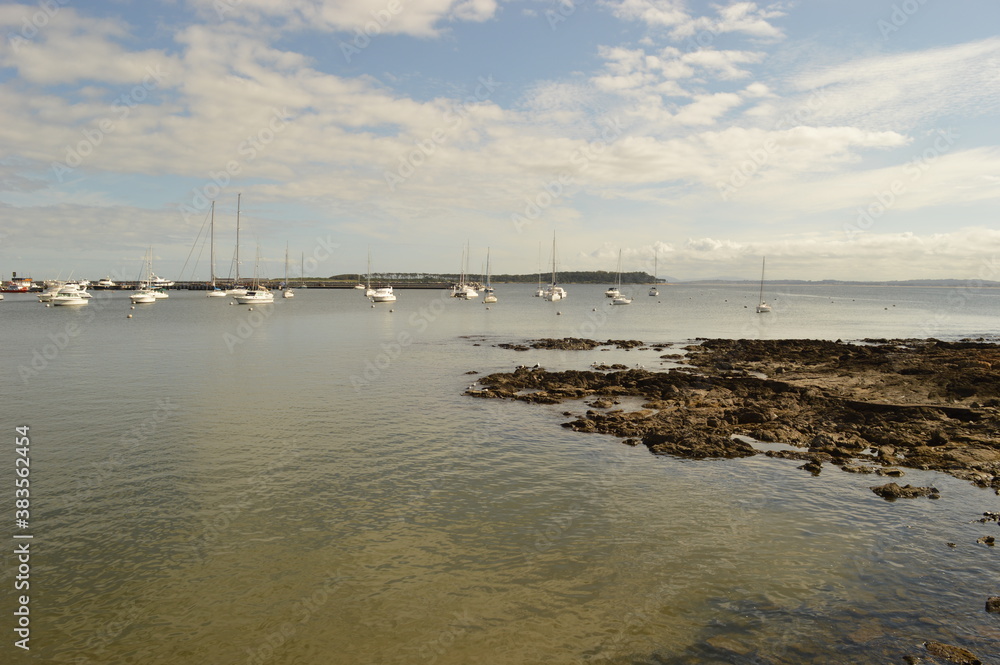 The beautiful coastline of Punta del Este and Colonia de Sacramento in Uruguay