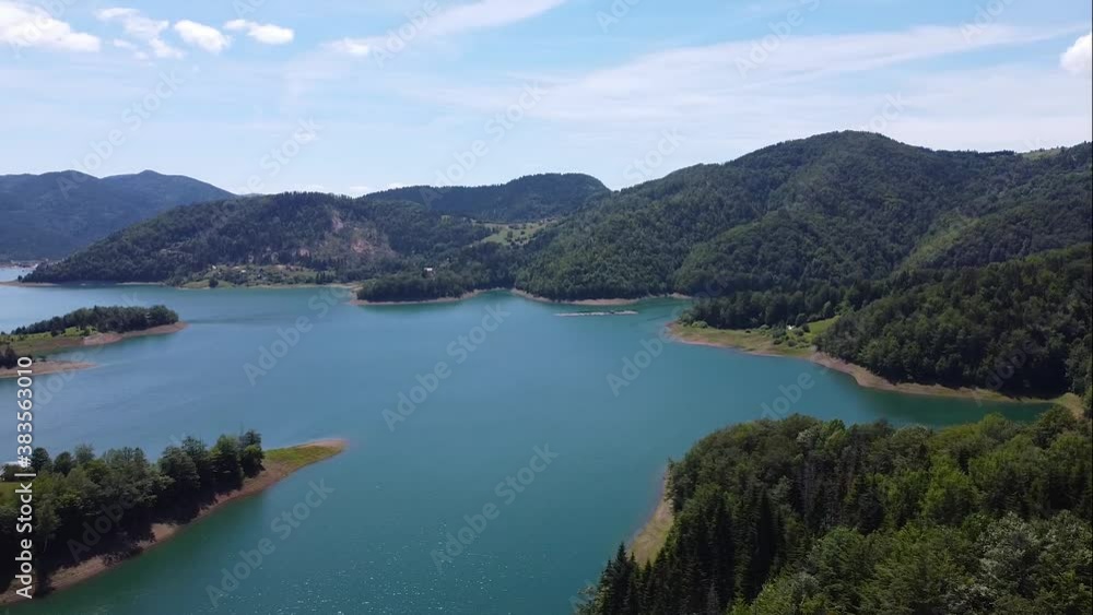 View at Zaovine lake from Tara mountain in Serbia. View at Zaovine lake from Tara mountain in Serbia.
