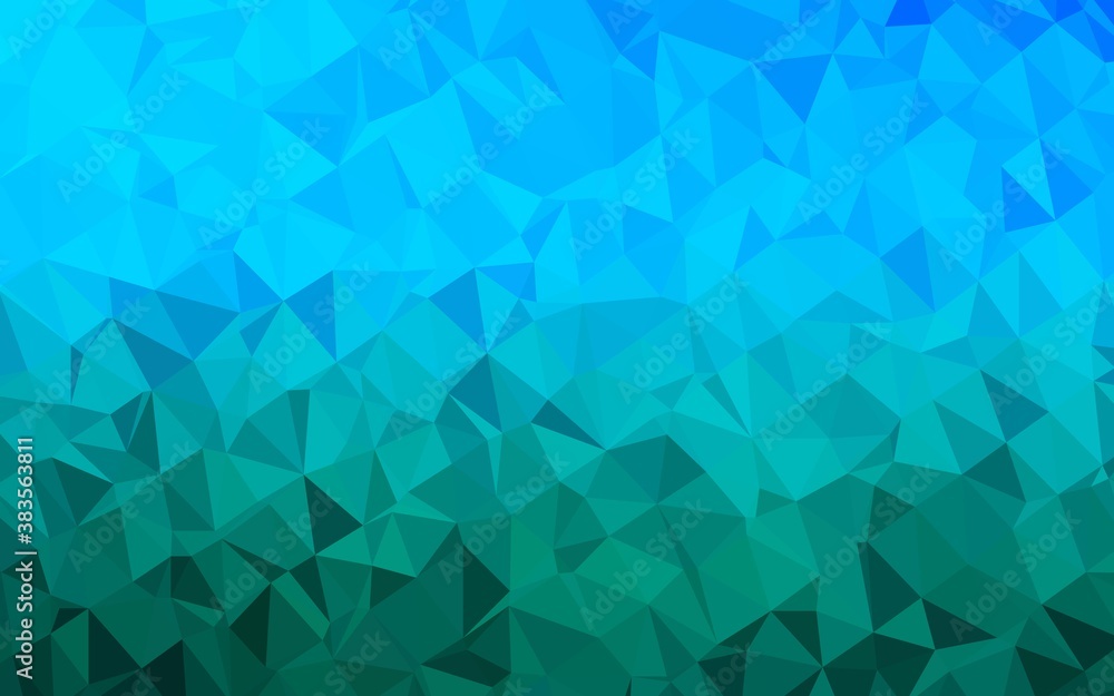 Light Blue, Green vector abstract mosaic background.