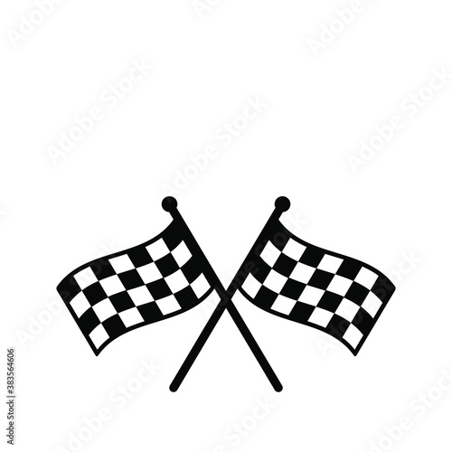 Start icon. Race flag icon. Competition sport flag line vector icon. Racing flag. Start finish. vector illustration © Uswa KDT