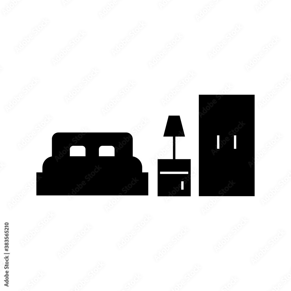 bedroom thin line icon, hotel and sleep, bed sign, vector graphics, A alinear pattern on A on white background bedroom thin line icon, hotel and sleep, bed sign, vector graphics, A alinear pattern on A on white background