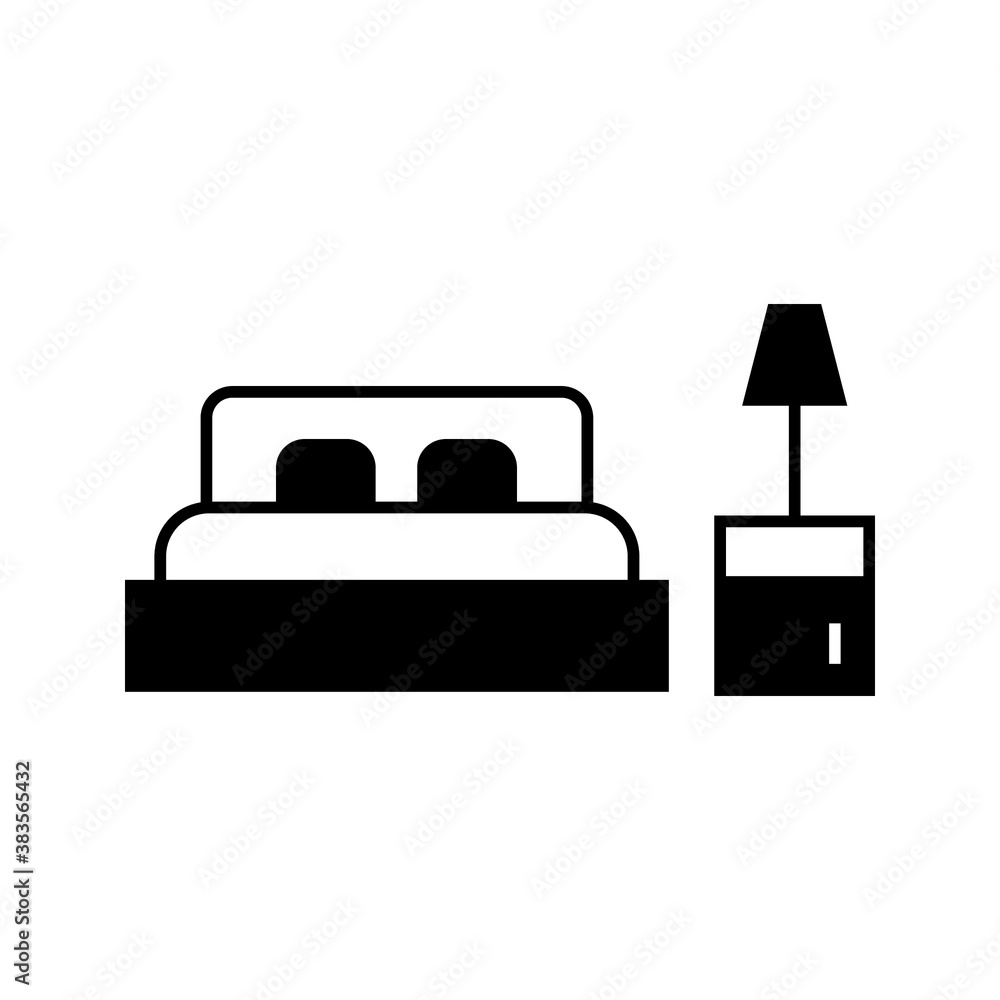 bedroom thin line icon, hotel and sleep, bed sign, vector graphics, A alinear pattern on A on white background bedroom thin line icon, hotel and sleep, bed sign, vector graphics, A alinear pattern on A on white background
