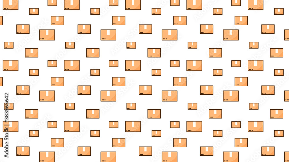 Parcel box vector. Parcel box on white background. Parcel box pattern wallpaper. Parcel box vector. Parcel box on white background. Parcel box pattern wallpaper.