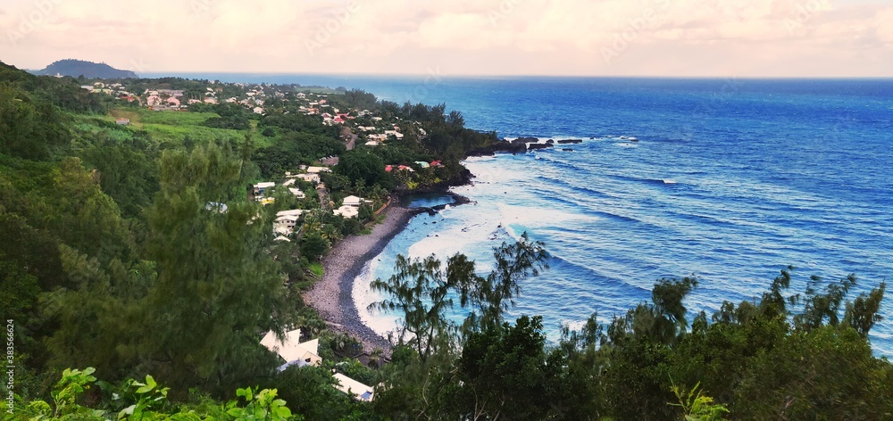 Reunion Island, view on the south coast
