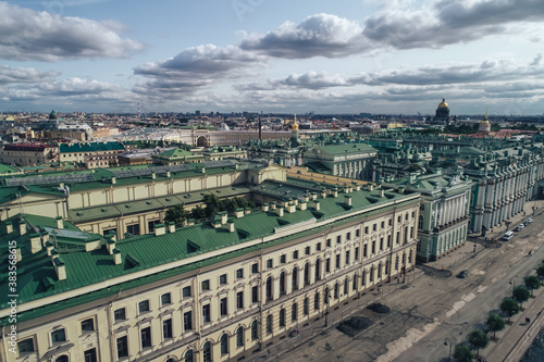Aerial Townscape of Saint Petersburg City. Central District