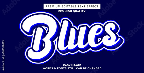 Text effect style blues photo