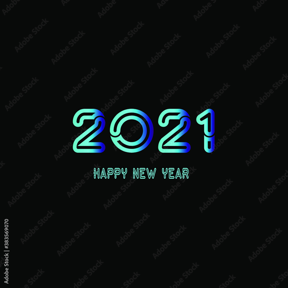 2021 letter icon design on black background.  Creative letter 2021/2021 logo design. 2021 initials Logo design