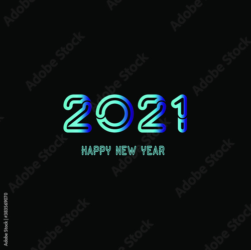 2021 letter icon design on black background. Creative letter 2021/2021 logo design. 2021 initials Logo design