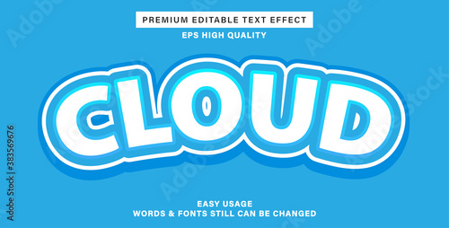 Text effect style cloud