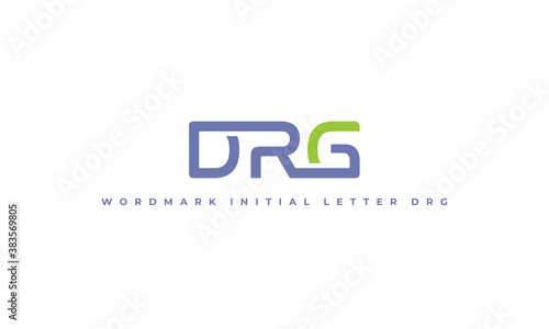 illustration vector graphic of simple, modern, abstract, wordmark, letter mark, initial DRG logo design photo