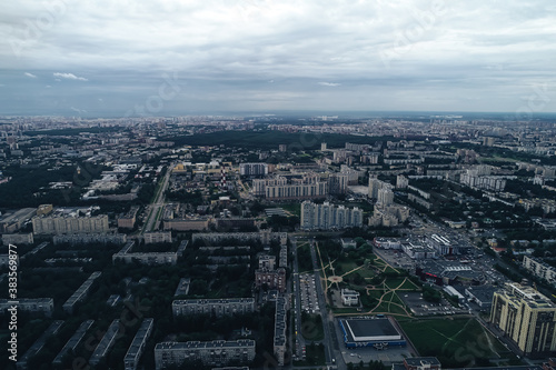 Wallpaper Mural Aerial Townscape of Saint Petersburg City. Kalininsky District Torontodigital.ca